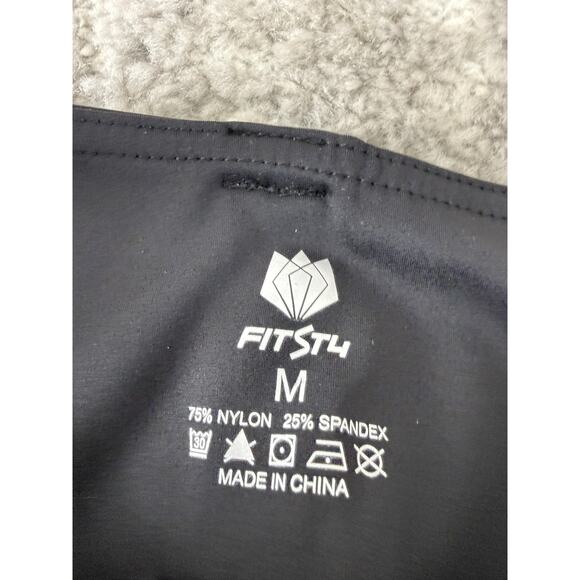 NEW Fitst4 Size M Casual Leggings Stretch Pants Black Ankle Pull On NWT - Picture 7 of 9